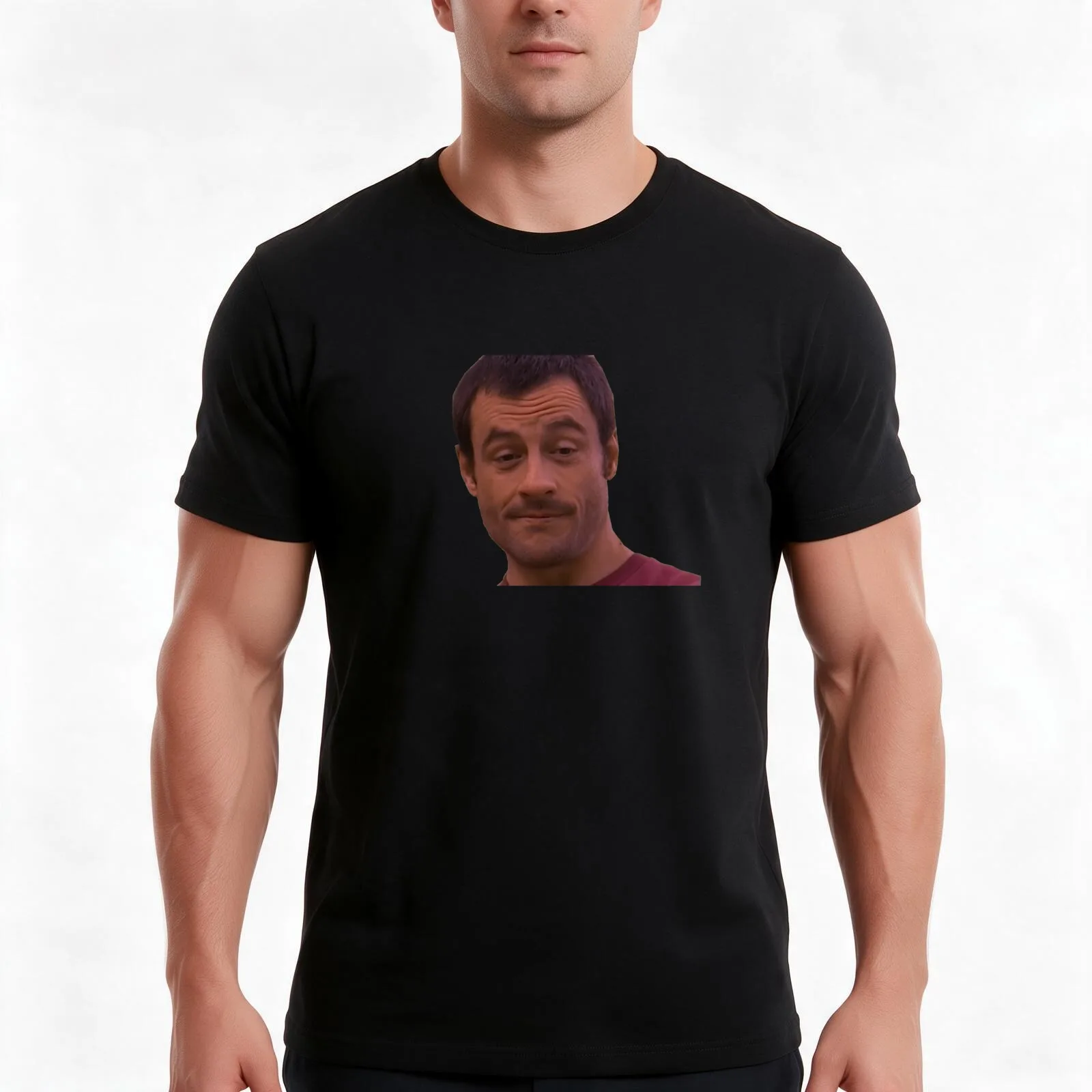 Steve Rambo MMmmmm T-Shirt, Summer Casual Cotton Tee, Oversized Streetwear Tops, Vintage Graphic Print, Loose Fit Short Sleeve