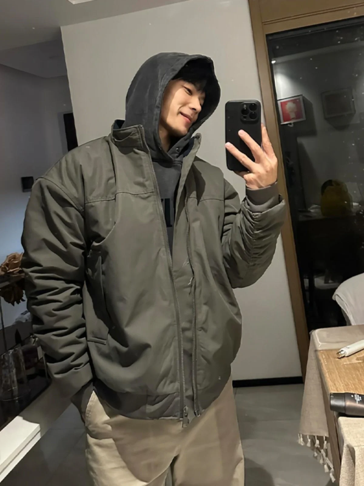 GTLA Men's Three-Proof Jacket Spring Autumn American Style Short Pilot Jacket Well-Shaped Baseball Uniform Cool Handsome