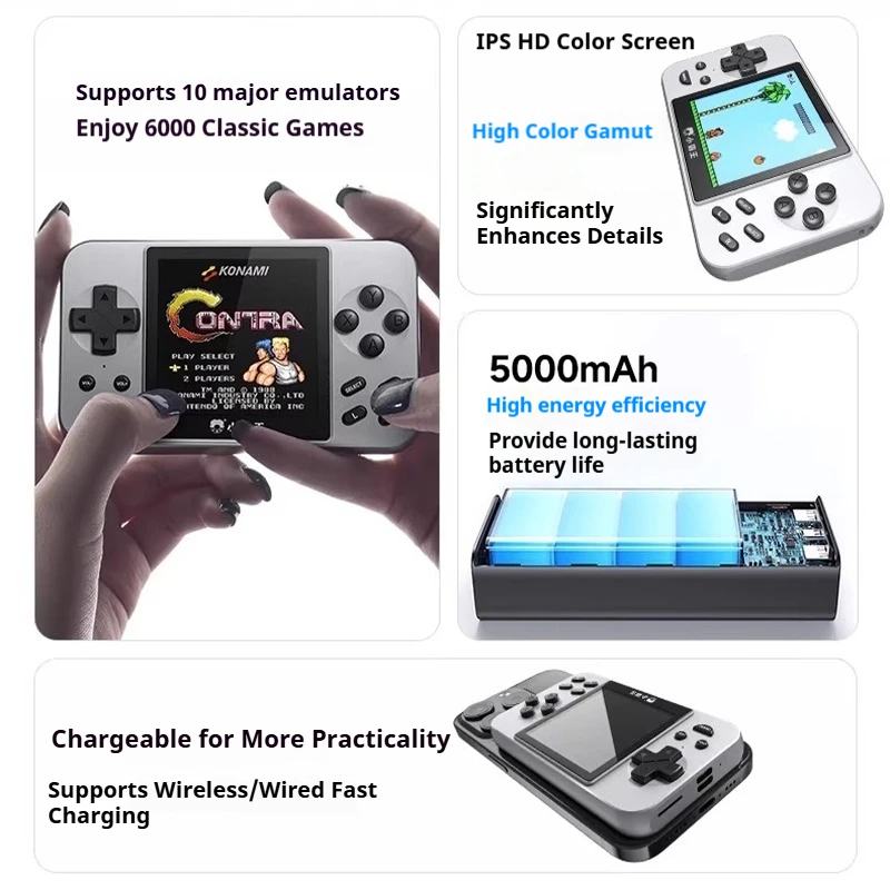 Subor Game Console Magnetic Power Bank TF Card 20w Fast Charging Listen To Music/Watch Videos Backpack Pendant Birthday Gifts