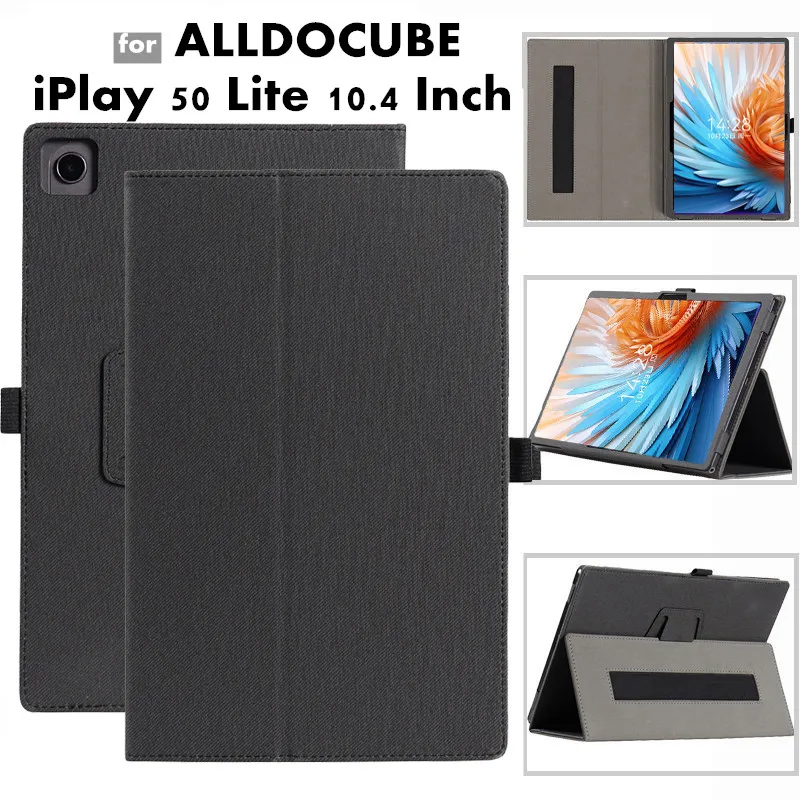 

for ALLDOCUBE iPlay 50 iPlay50 Lite 10.4 Inch 2024 Tablet PC PU Leather Magnetic Case Cover with Hand Strap