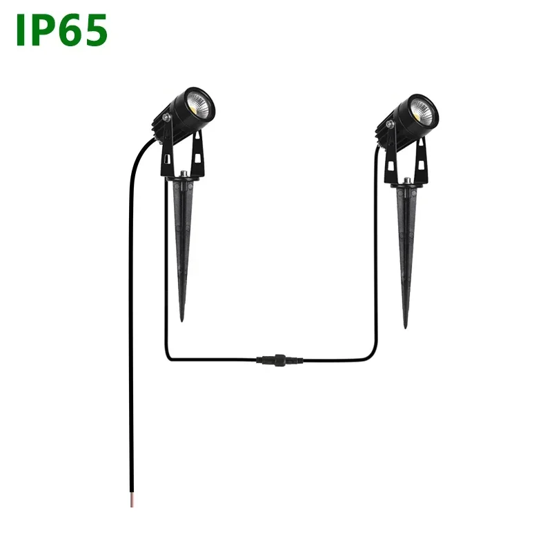 2 meter Waterdichte LED Tuinlamp 50 W Converteerbare Outdoor Veiligheid Spot Lamp 220 V tot 110 V 12 V 10 Trailers voor Gazon