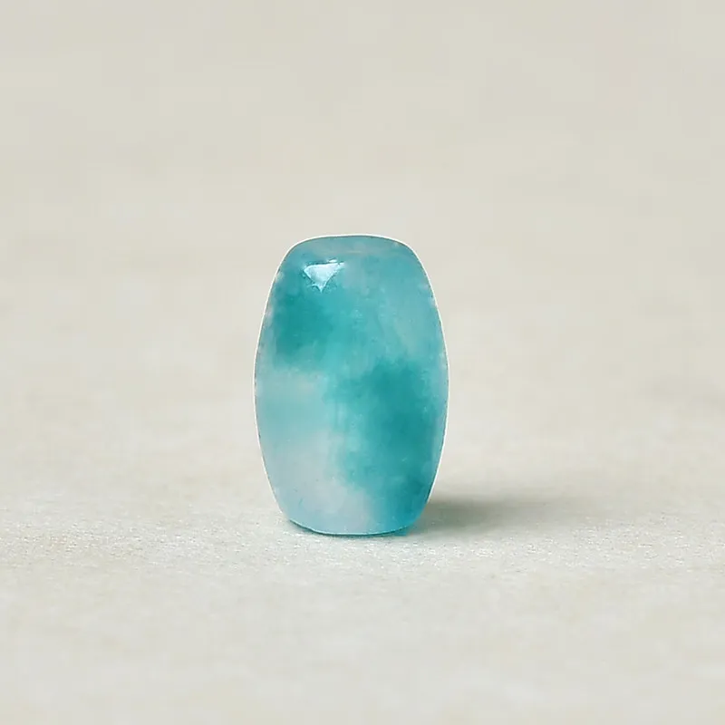 Blue Piaohua Jade Chalcedony Rice Bead DIY Jewelry