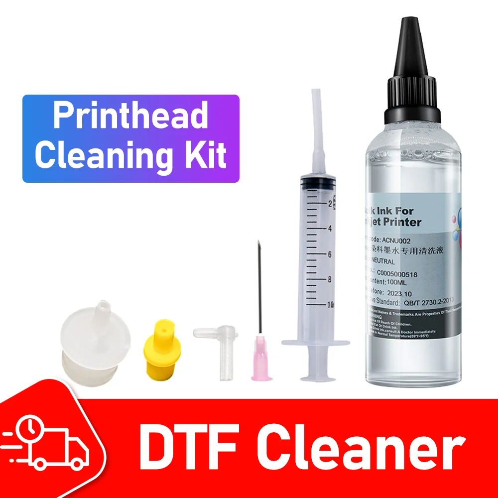 100ml DTF Ink Cleaner DTF Cleaning Solution Liquid For DTF Printer Direct Transfer Film Printing Machine Printhead Tube Cleaning