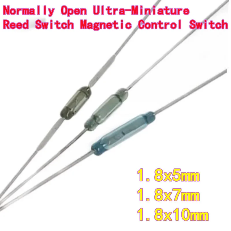 10pcs RI-80/70 1.8x5mm Normally Open Ultra-Miniature Reed Switch Magnetic Control Switch 1.8x7mm/1.8x10mm