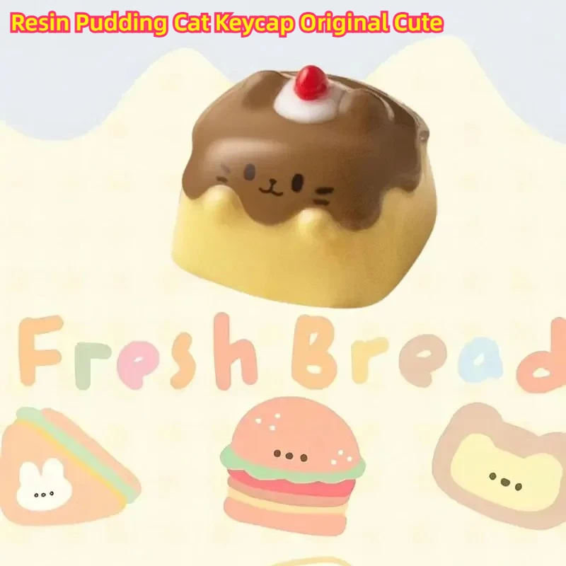 Resin Pudding Cat Keycap Original Cute - Mechanical Keyboard Keycap Personalized Decoration Gift