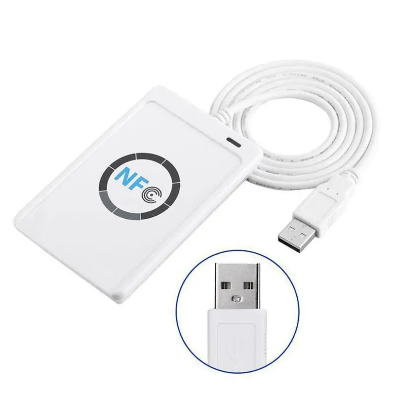 ACR122U USB Contactless Smart Card Reader Writer 13.56MHz RFID IC Card Decoder Duplicator for Access Control  Elevator Card Copy
