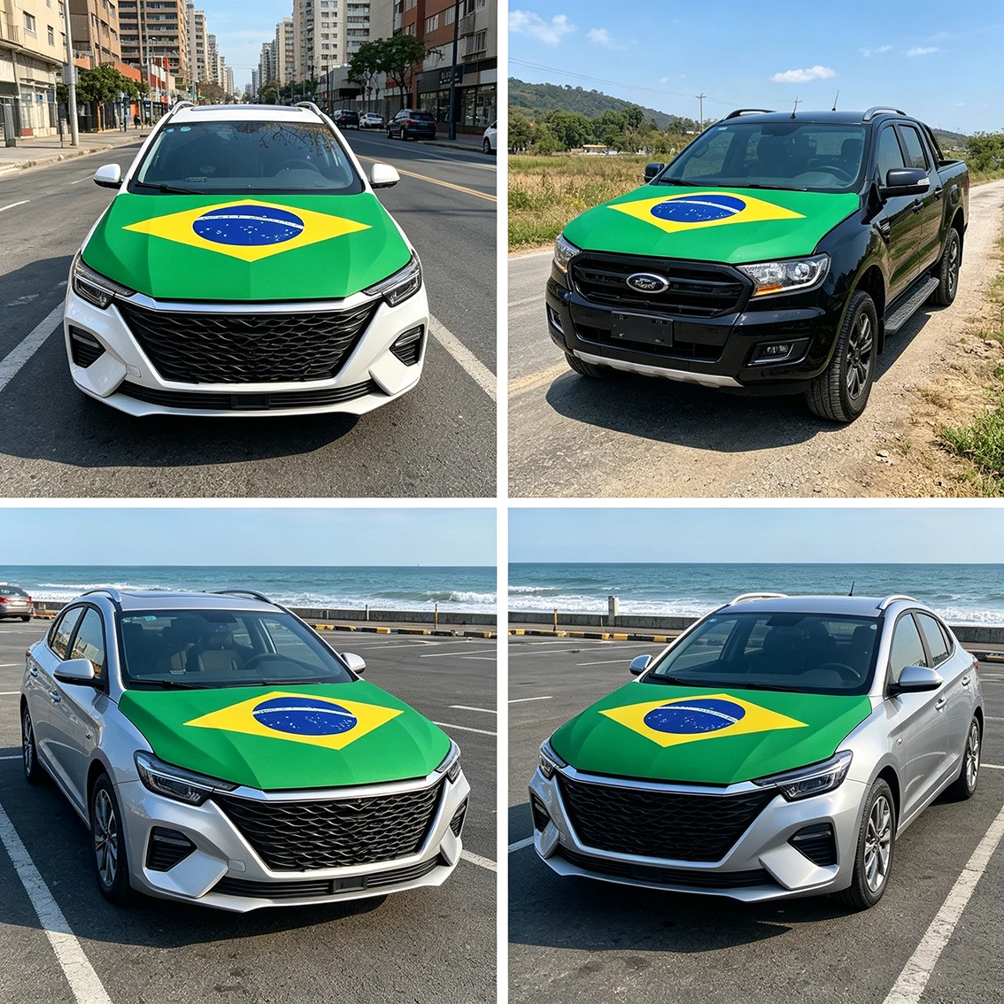 Brazil Flag Car Engine Hood Cover National Flag For Decoration