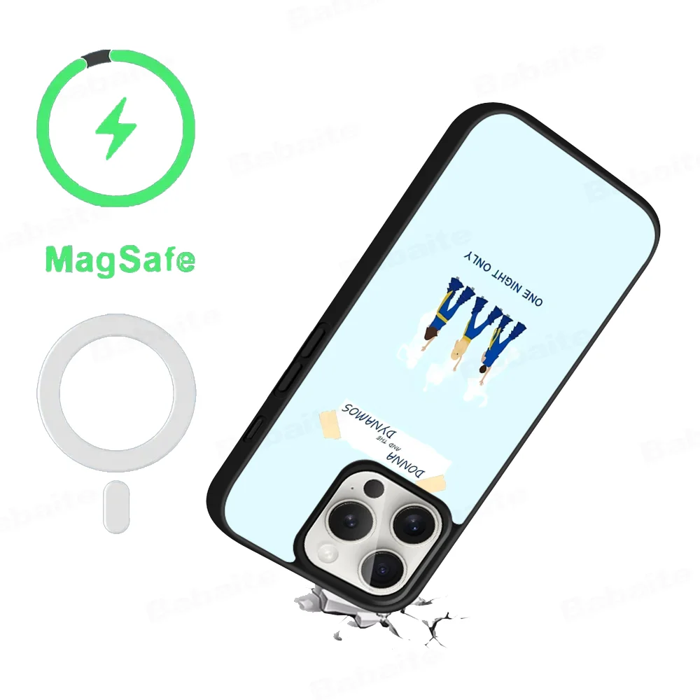 

M-Mamma Mia Phone Case Magesafe Magnetic Wireless Charge Case For iPhone 16 11 12 13 14 15 Pro Max Plus Mini