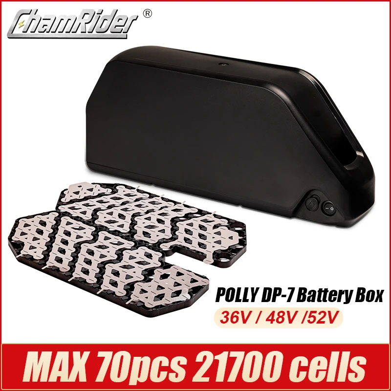 48V Battery box 52V Battery Case 36V Battery Housing Polly DP-7 Down Tube Downtube 10S 7P 13S 6P 14S 5P Max Load 70 21700 cells