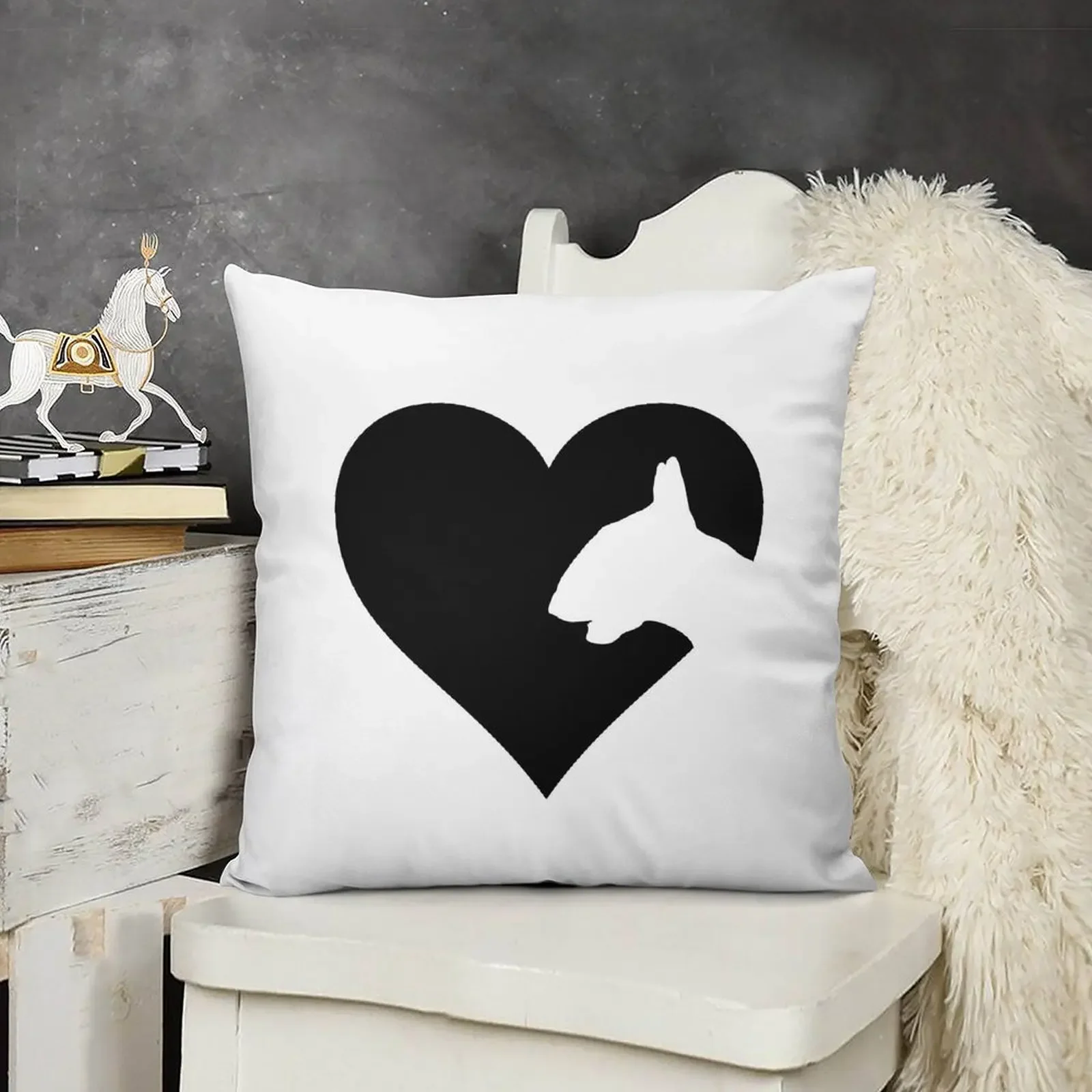 

The Heart of the English Bull Terrier Lover Throw Pillow Cushion Child Sofa Cushions Covers Sofa Cushions pillow