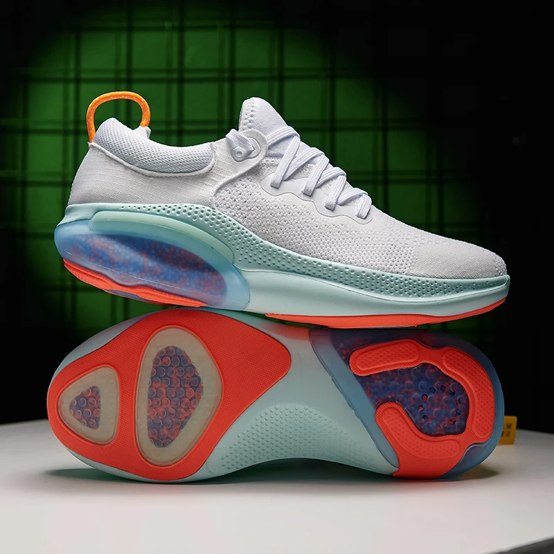 Chaussures de course à coussin d\'air pour hommes et femmes, baskets en maille respirante, chaussures de sport, tennis, entraînement athlétique