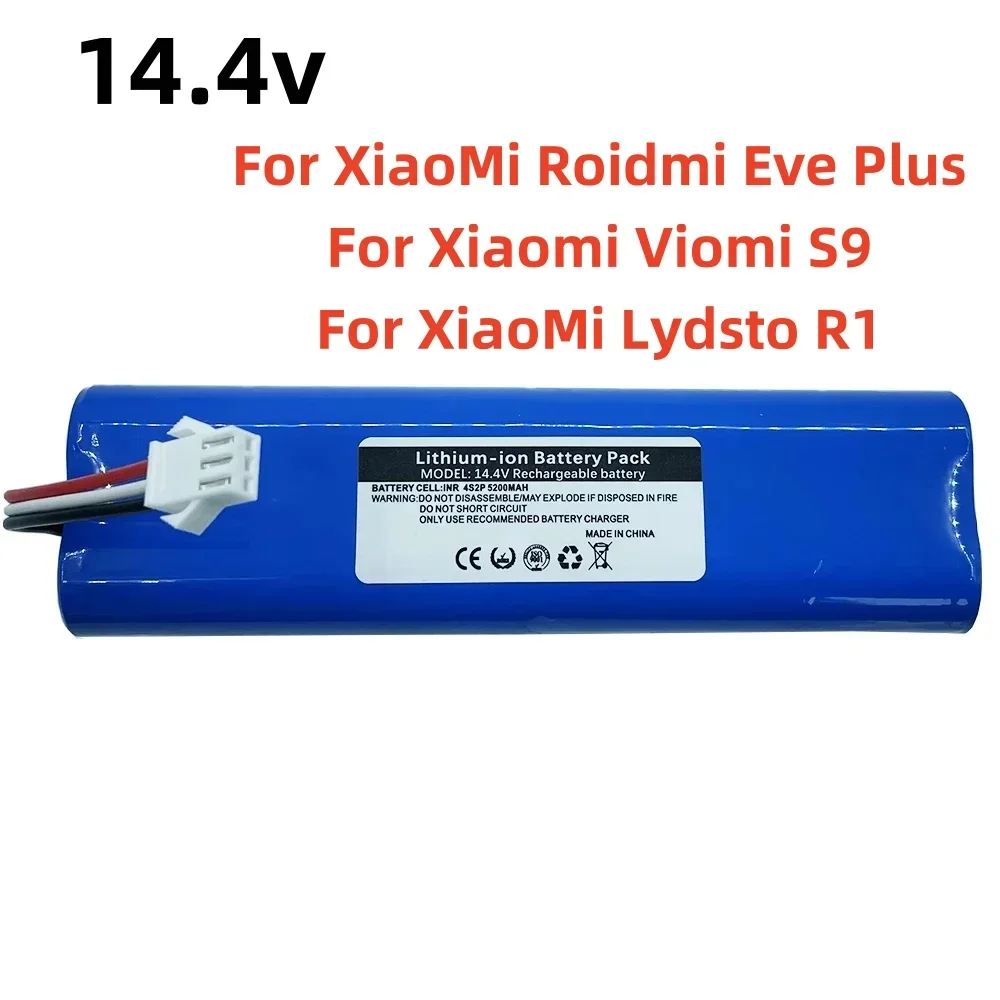 

. 14.4V 5200mAh Rechargeable Li-ion battery For XiaoMi Lydsto R1 Robot Vacuum Cleaner R1 Battery Pack with Capacity