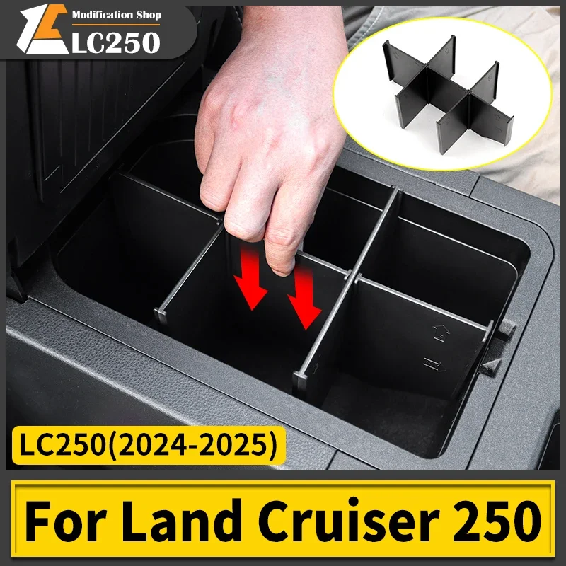 

For Toyota 2024 2025 Land Cruiser Prado 250 LC250 J250 Armrest Box Partition Plate Partition Storage Interior Accessories black