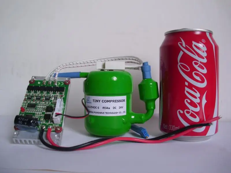 Imagem -02 - Ultra-micro Mini Compressor ar Condicionado Máquina de Água Capacidade de Refrigeração dc 12v 24v 48v 400w St19dc