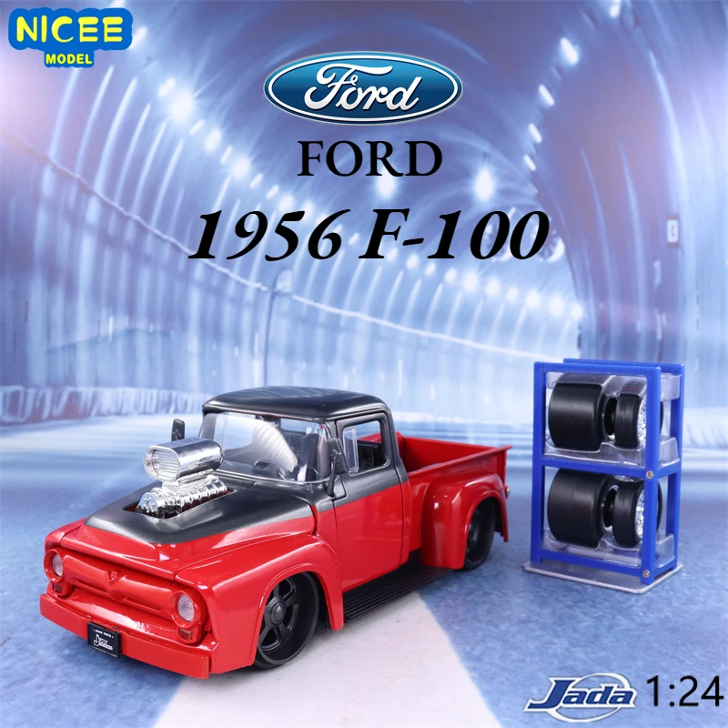 Jada 1:24 1956 Ford F-100 pickup Diecast Car Metal Alloy Model Car Toys for Children Gift Collection J79