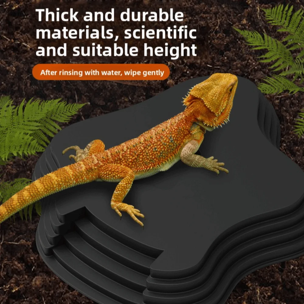 New Plastic Turtle Water Basin Double-sided Use Stepped Design Frog Bathing Basin Multi-size Pet Food Bowl Reptile Habitat view 2