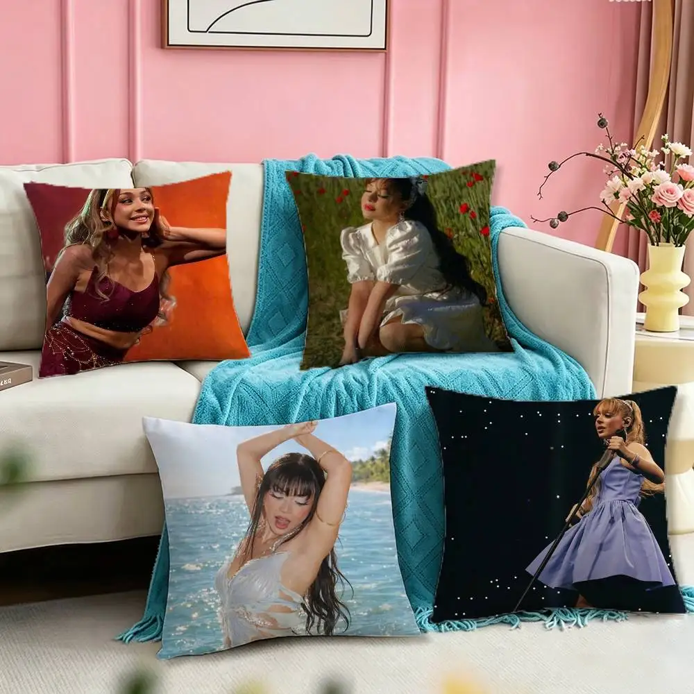 

A-Ayliva Singer Pillow Case Square Double-Sided Sofa Cushion Cover Bedroom Bedside Pillow