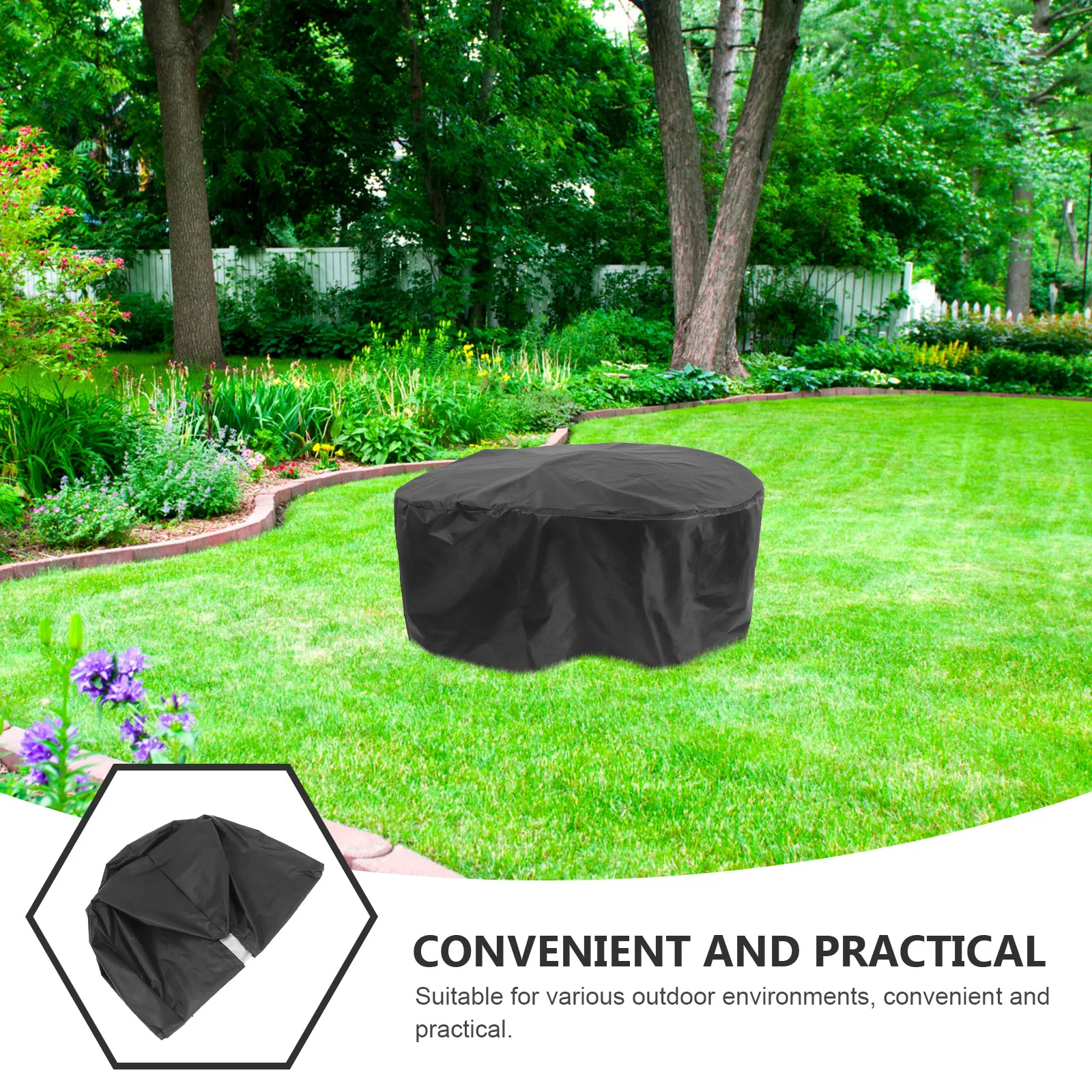 Waterproof Silver Coated 420D Black Outdoor Cover for Patio Garden Pool Washing Machine Water Tank Greenhouse Stock Tank Bird