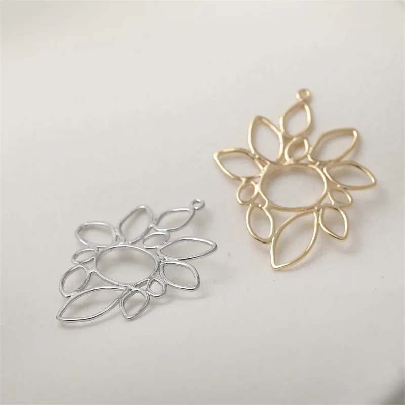 สินค้ามาใหม่ 40 ชิ้น/ล็อต ลูกปัดโลหะรูปดอกไม้พิมพ์ลายการ์ตูนหลากสี สำหรับทำเครื่องประดับ DIY ตกแต่งเสื้อผ้าและเครื่องประดับผม