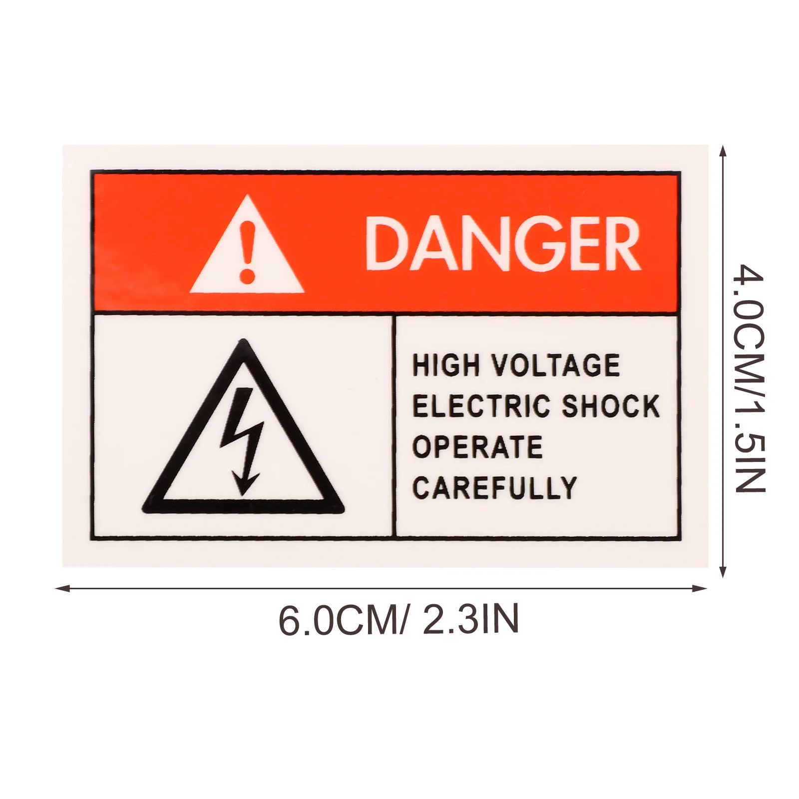 10 stuks labellabels rode breekbare waarschuwingssticker gevaar elektrische schok veiligheidsbord