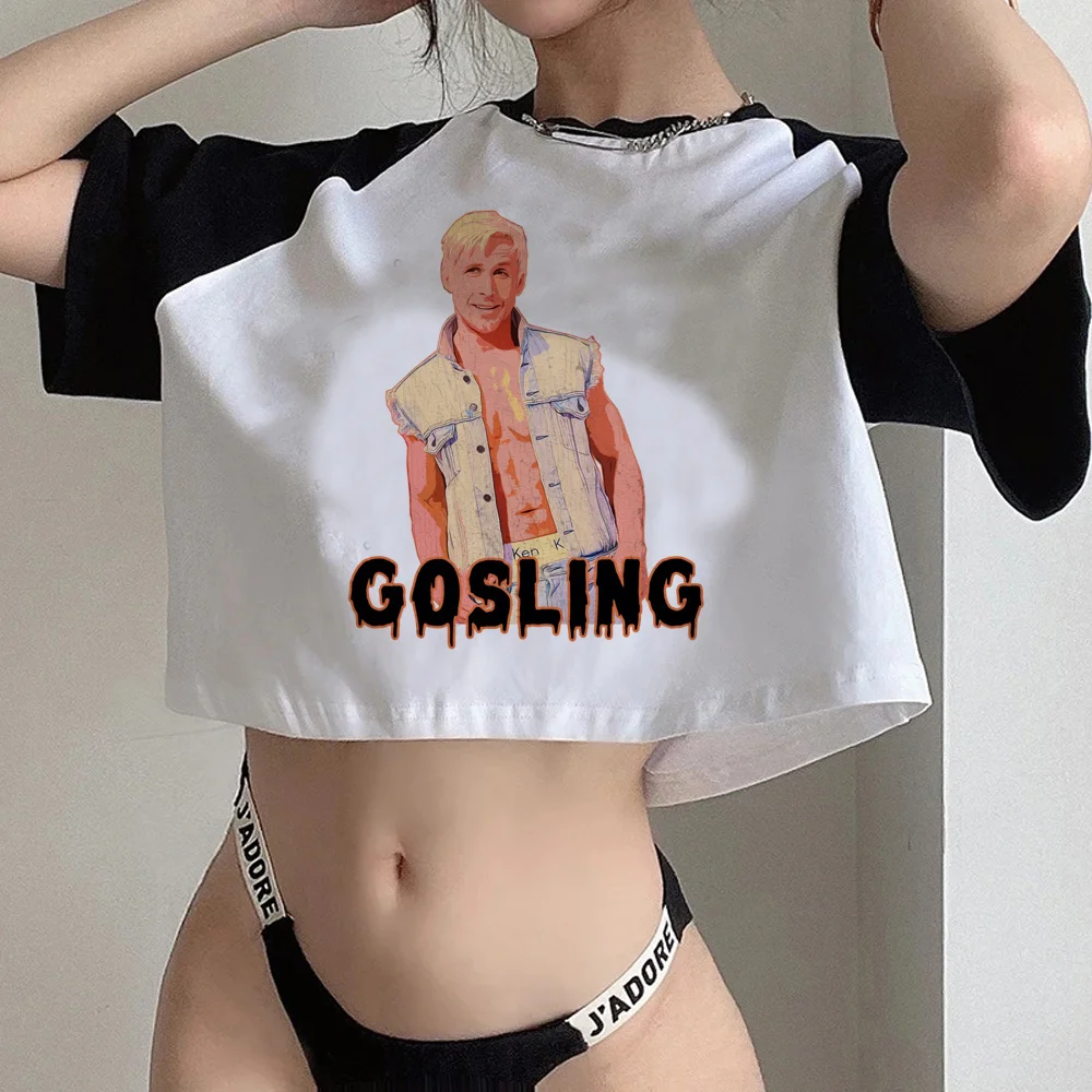 Ryan Gosling graphic fairycore crop top Woman cyber y2k aesthetic Kawaii t-shirts clothing