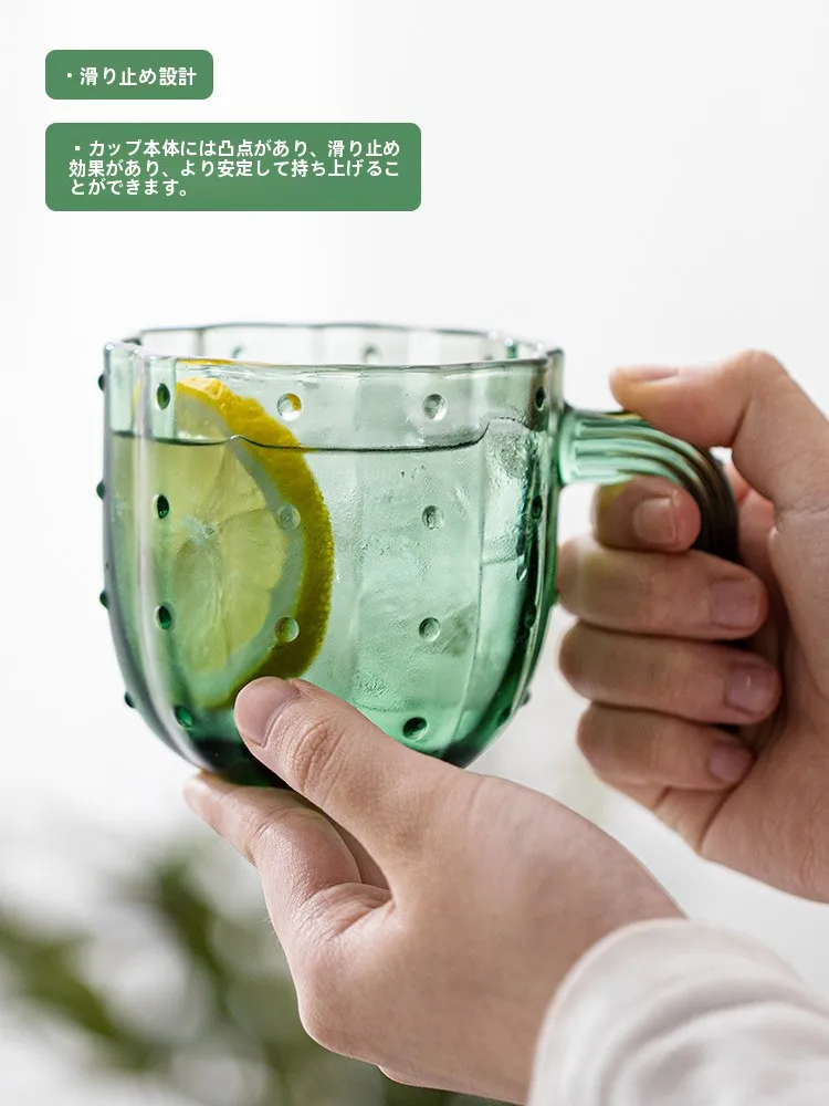 Creative Cactus Glass Cup Set Drinking Water Fairy Cup Staable Tea Cup Nordic Sle Single Layer  Daily Gift