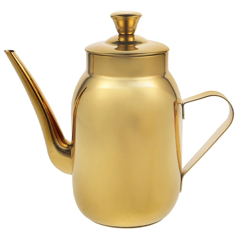 

1pc Stainless Steel Oil Pot Filter Residue Dispenser Container Kitchen Supply Thickened Handle Reasonable Spout Pouring Oil Soy