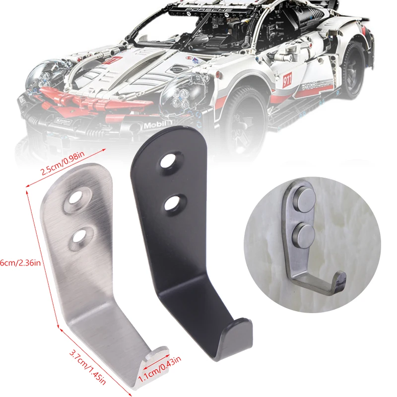 6Pcs/lot Goods Wall Mount Hook For MOC Technic  W14 E Wall Hanging Hooks Cars Display Rack