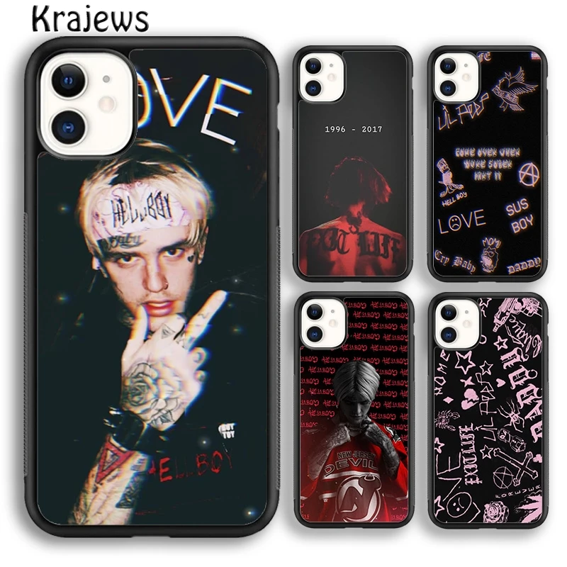 Krajews Lil Peep Silicone Soft Phone Case Cover For iPhone 16 15 SE2020 14 6 7 8 plus 11 12 13 pro max Plus coque Fundas