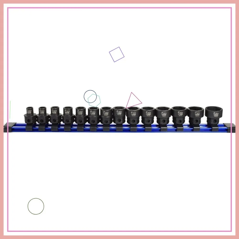 

Низкопрофильные наноударные розетки с приводом 3/8 дюйма, 14 предметов — метрические, ультракомпактные для плотных помещений