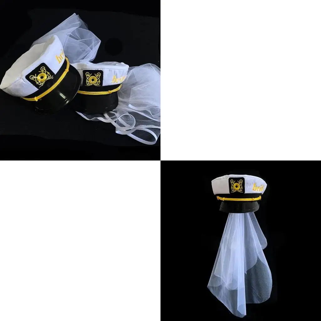39BD Captain Costume Hat Adjustable Cap Marine for Men Women
