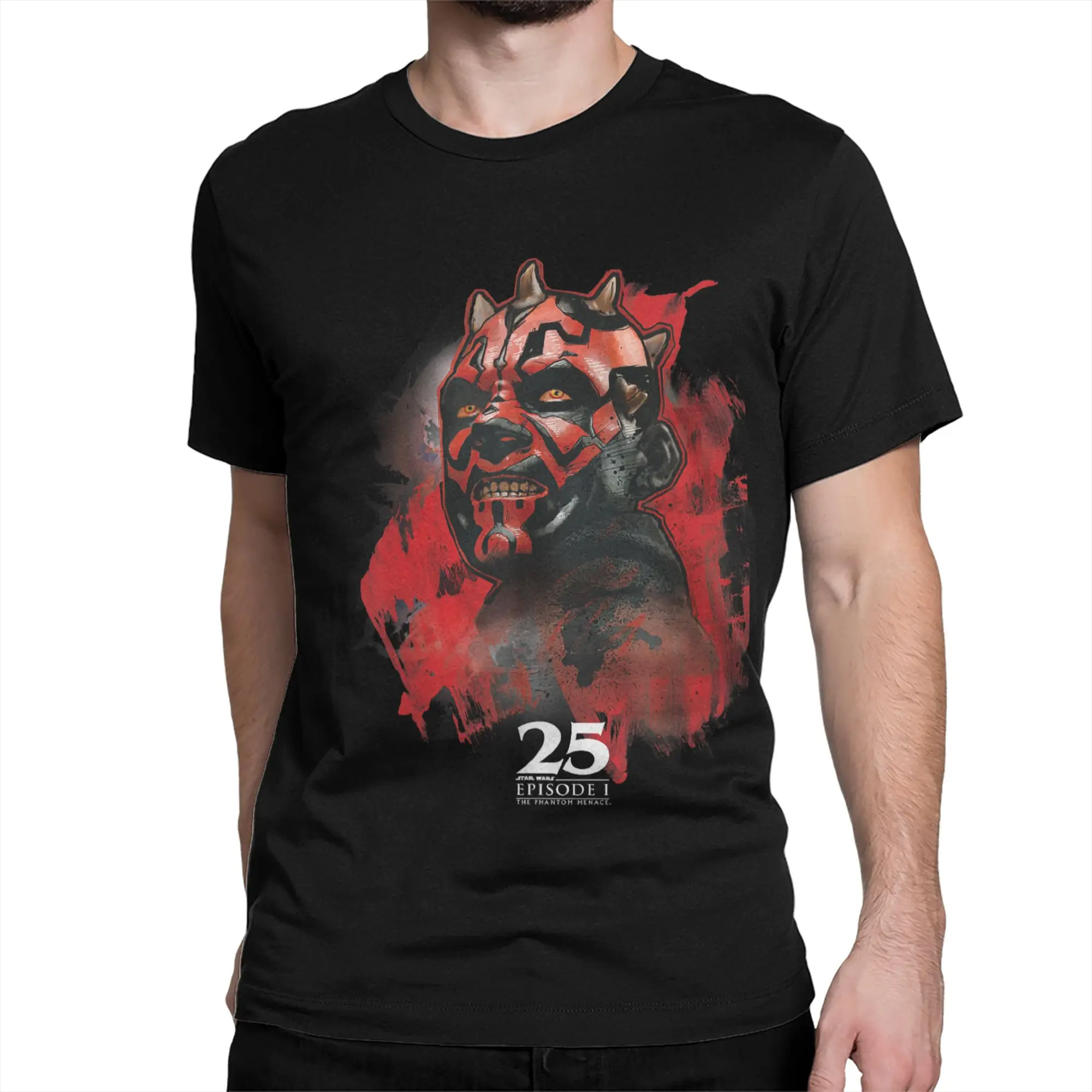 Episode I 25th Anniversary Darth Maul Sith Rage T-Shirts for Men Women 100% Cotton Tee Shirt Crew Neck T Shirts Graphic Tops