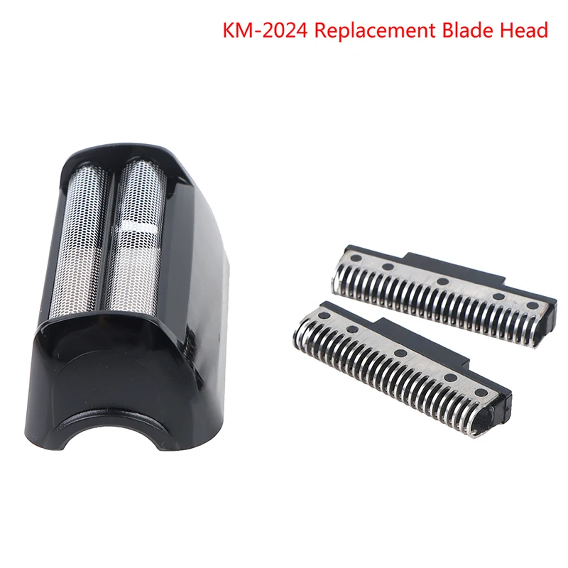 1 Set Blade Shaver Head For Men\'s Electric Shaver KM-2024 Razor Mesh Blade Net Original Replacement Beard Shaving Parts