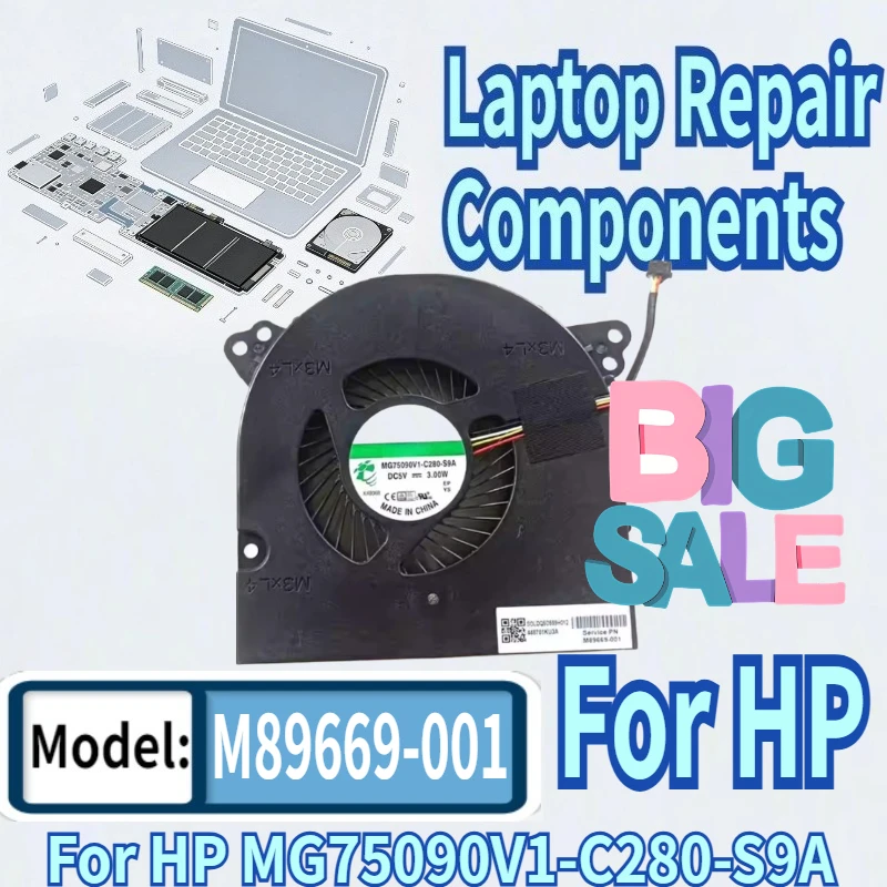 

All-in-one CPU Cooling Fan For HP MG75090V1-C280-S9A DC5V 3.00W 4Pin M89669-001