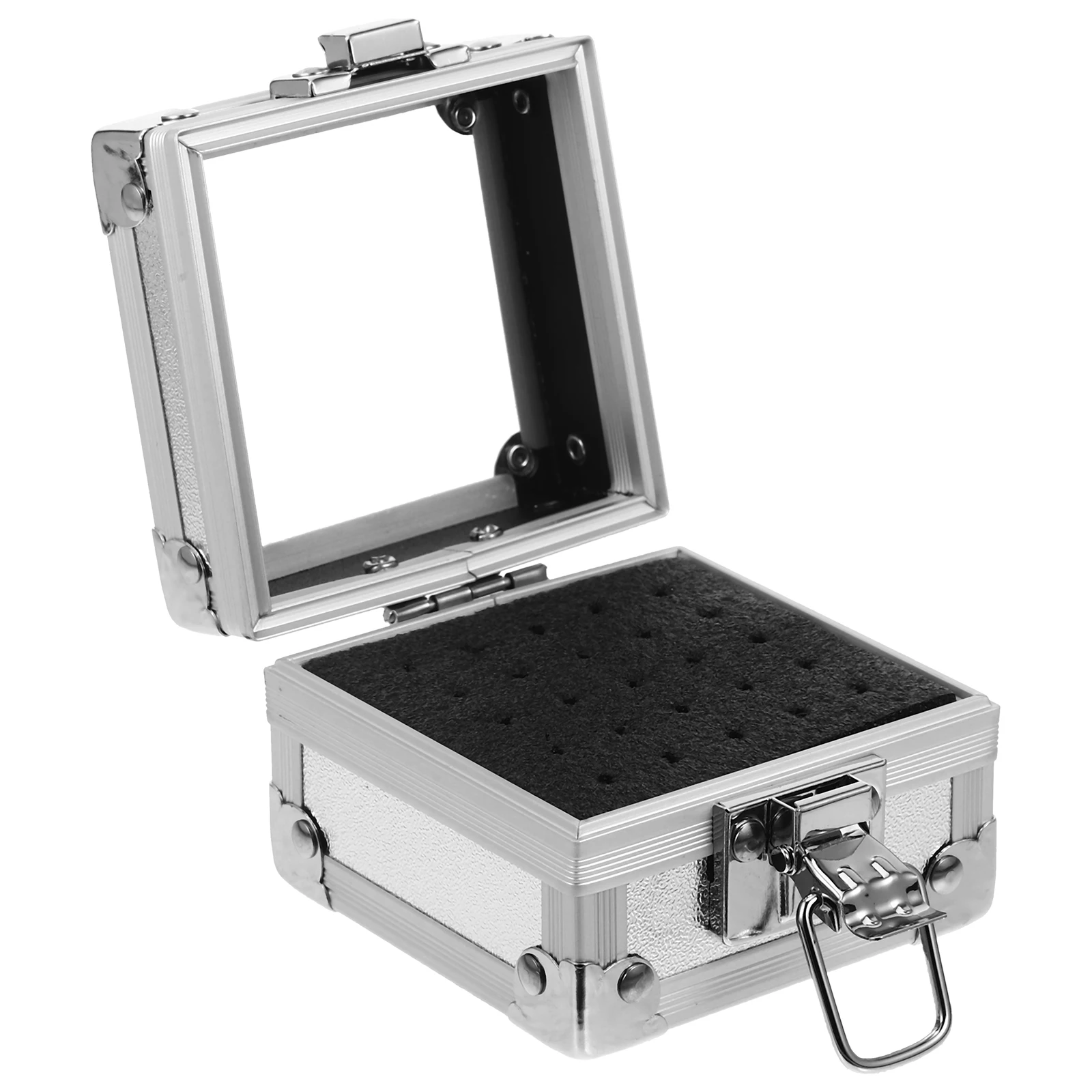 

Stylish Metal Nail Drill Bits Storage Box Manicure Polishing Heads Organizer Dustproof Grinding Tools Holder Container