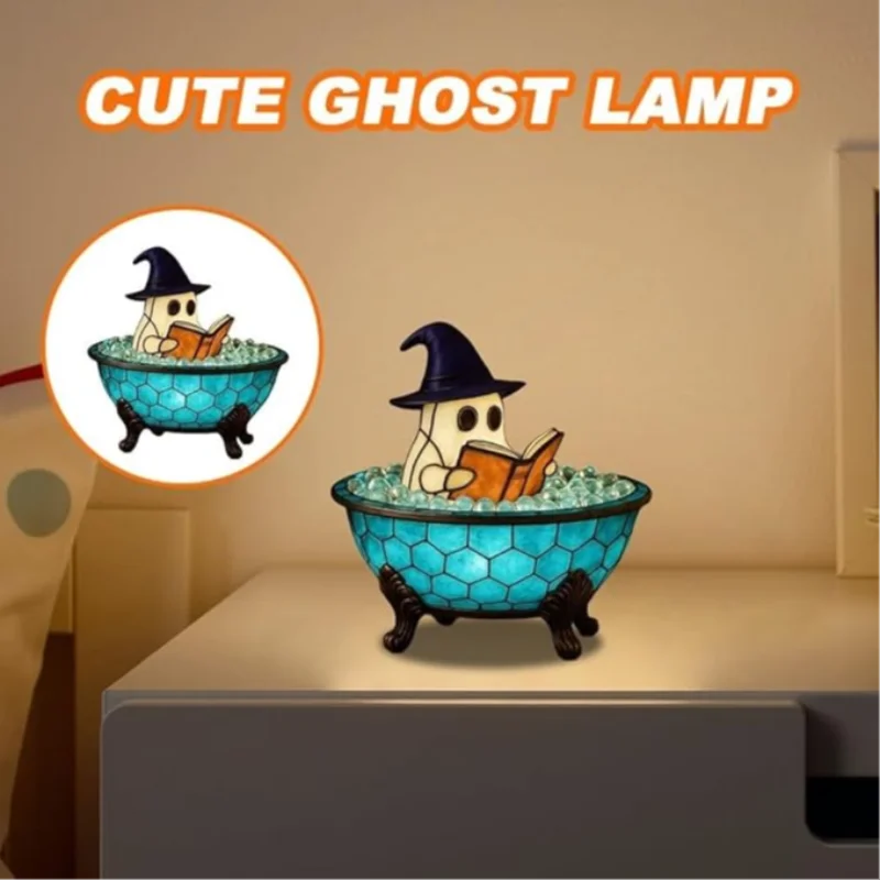 

Ghost Bubble Bath Lamp Halloween Ghost Led Lamp Night Light Color-changing Mood Bathtub Light For Halloween Party Or Gift
