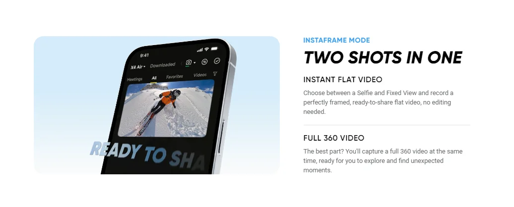 Insta360 X4 Air 360-Grad-Actionkamera 8K30FPS HDR-Video 165G Ultraleichte Taschenkamera FlowState-Stabilisierung 15M wasserdicht für Vlog, Motorrad, Outdoor-Sportaufnahmen Insta360 – Detail 12