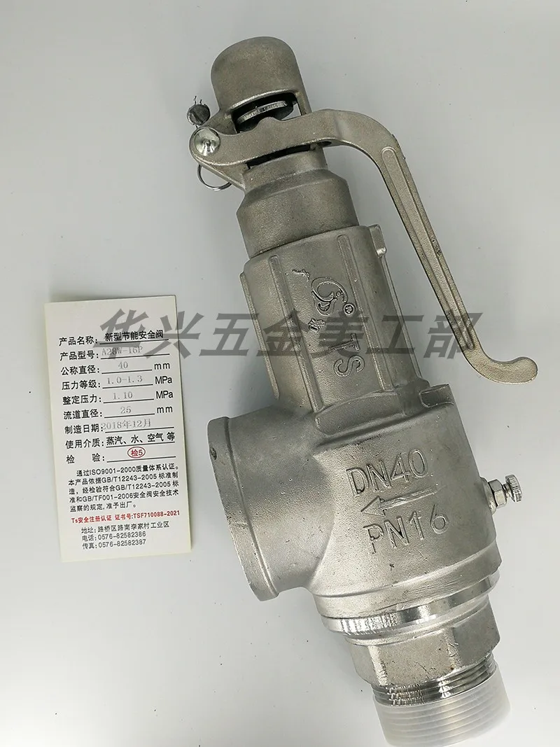 

Taizhou Guangyi Stainless Steel A28W-16P A27W-16P A28YH Spring Threaded Full Lift Safety Valve