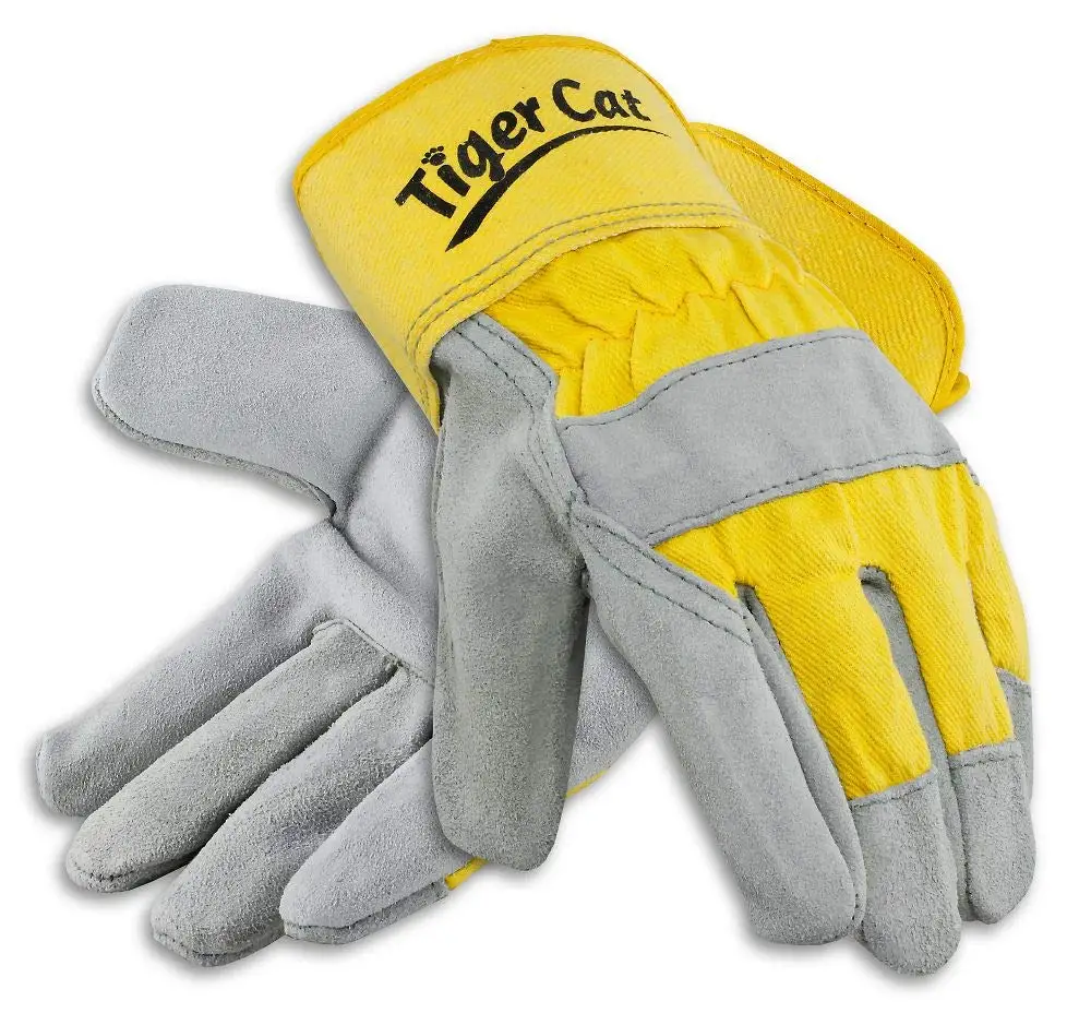 

Premium Leather Palm Gloves with Safety Cuff, Yellow, Large Size, 12-Pack for Enhanced Grip and Protection