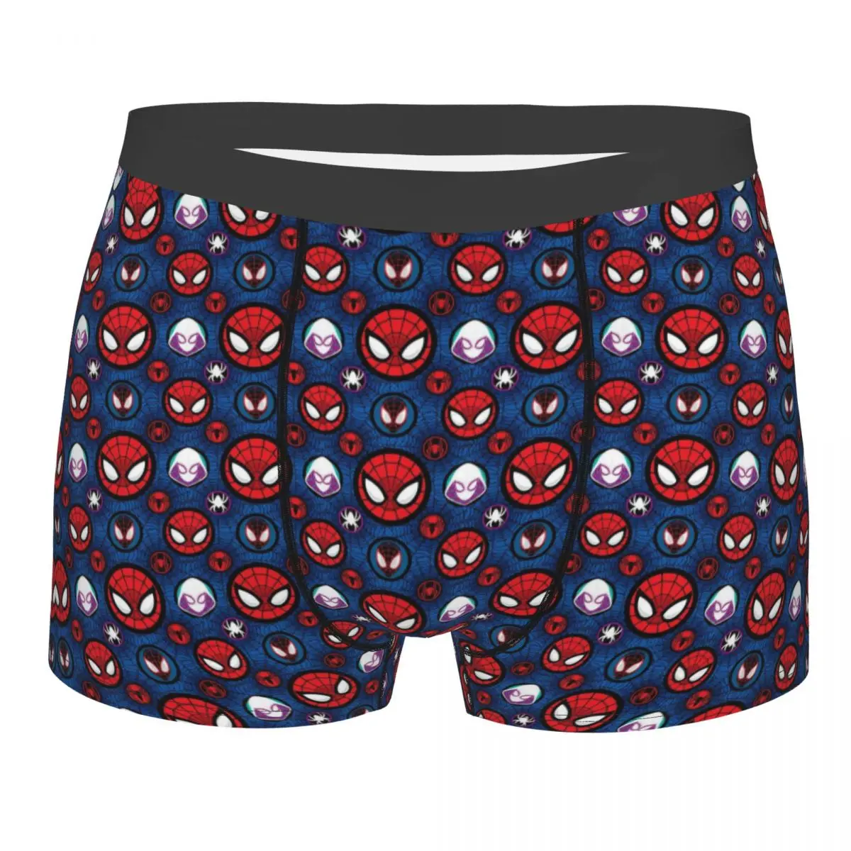 Custom Spider Man Pattern Underwear Male Printed Red Web Boxer Shorts Panties Briefs Breathable Underpants