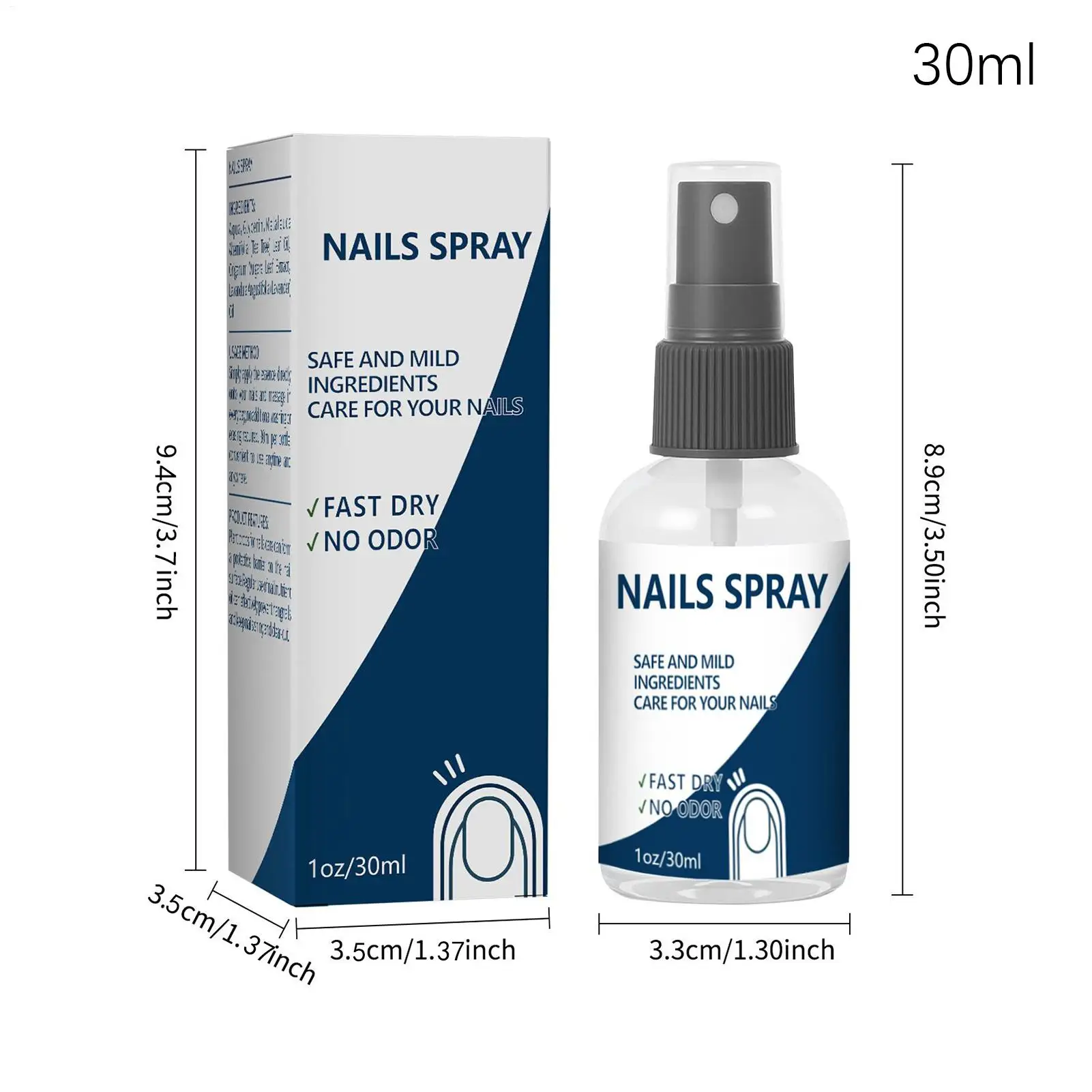 Nail Strengthener Spray - Long-Lasting Renewal Solution for Fingernails & Toenails Care - Nail Nutrition for Women, Girls
