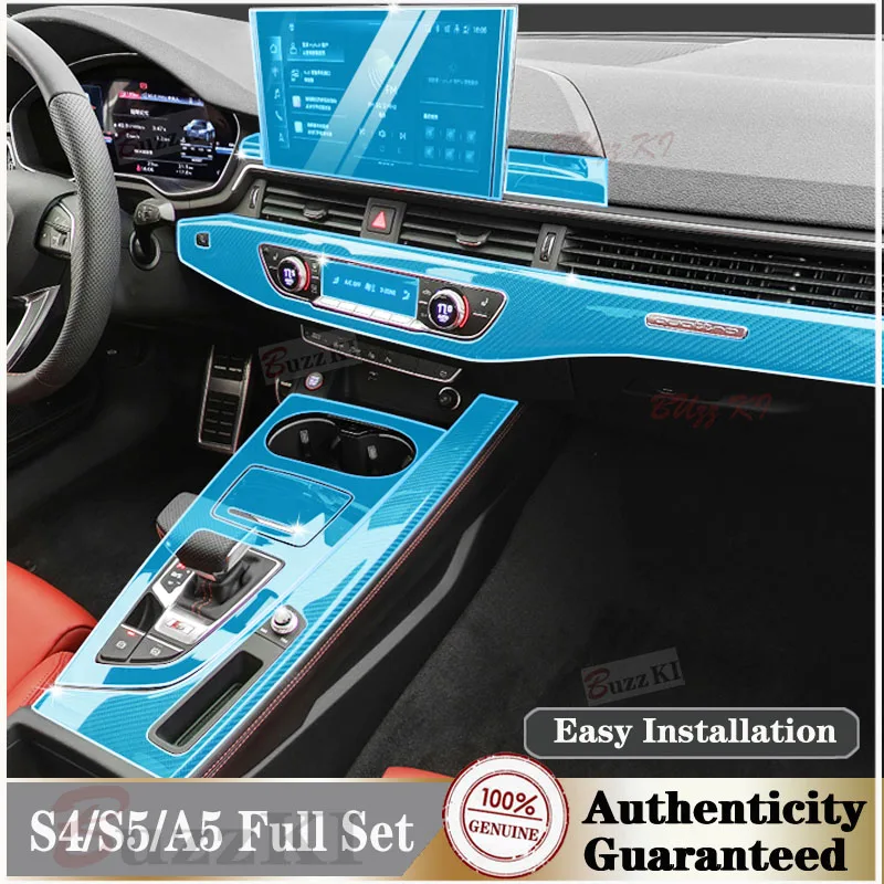 For Audi A5 S5 S4 2020 2021 Gearbox Panel Navigation Screen Automotive Interior TPU Protective Film Anti-Scratch Sticker