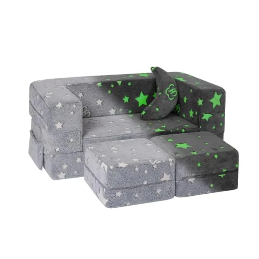 

Модульный диван-кровать «Звезды» с эффектом свечения в темноте, плюшевый, трансформируемый, игровой набор