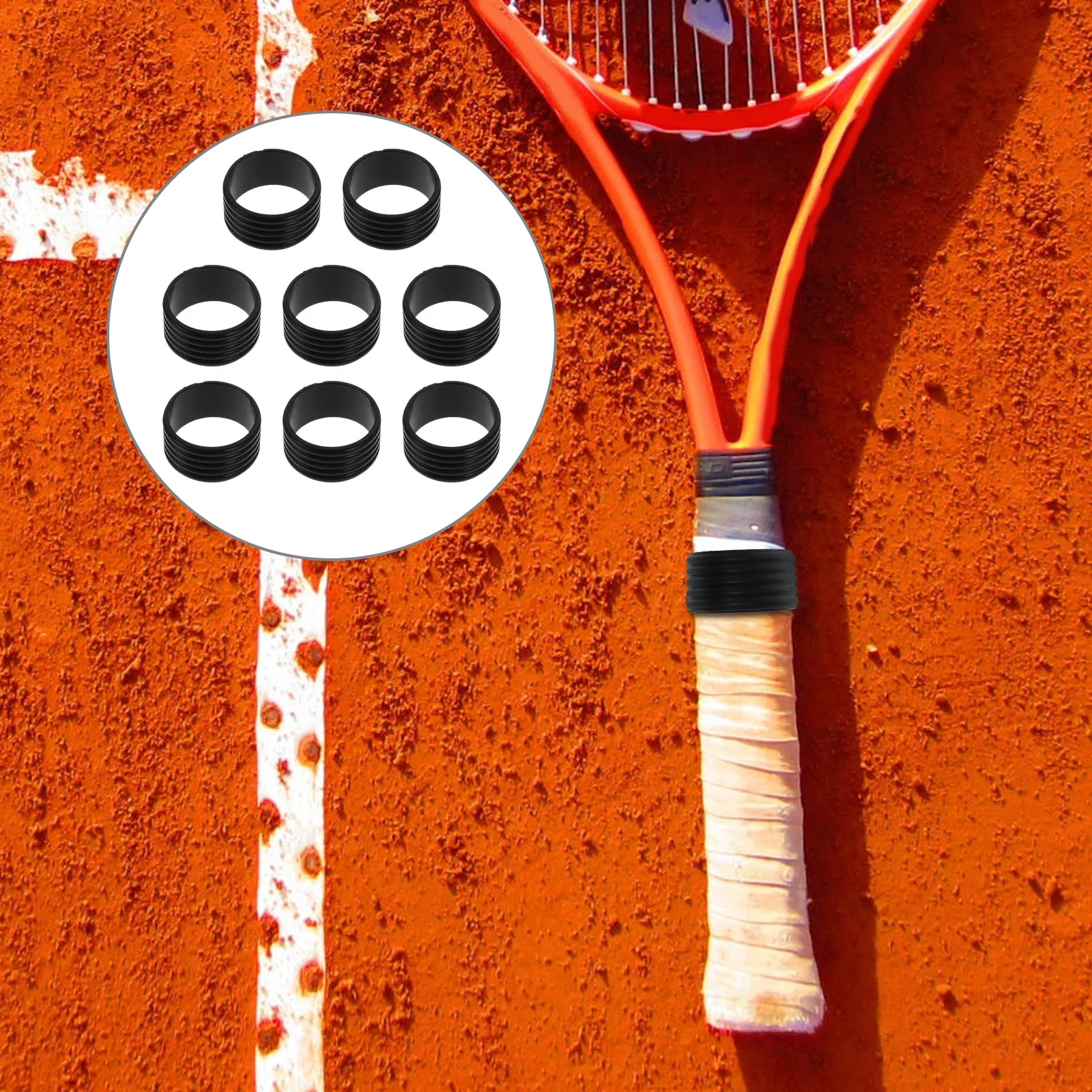 

8Pcs Anti-Slip Tennis Racket Grip Bands Compact Lightweight for Rackets Fishing Rods Sports Accessories Tennis Overgrips