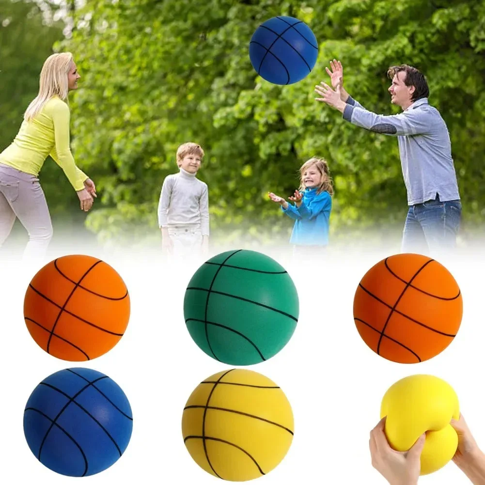 Bouncing Mute Ball Indoor Silent Basketball 18cm Foam Basketball Silent Soft Ball Bounce Basket Ball Toy Sports Games Gift - view 2
