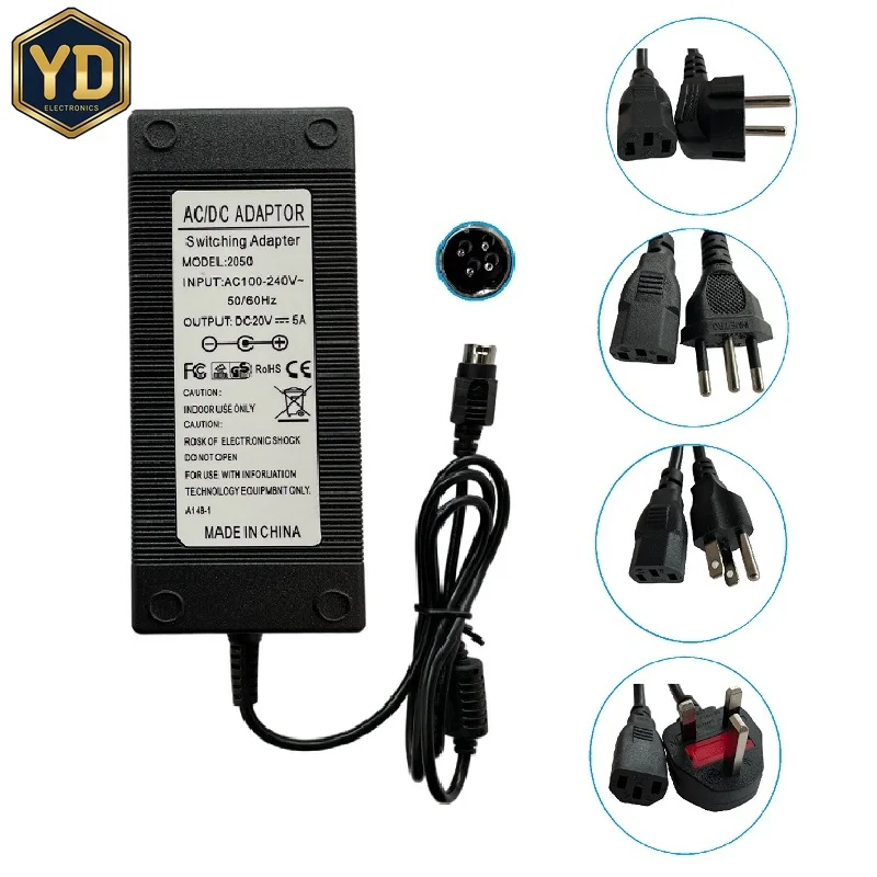 

LINKE TWADP100 4pin 20V 5A Power Supply Adapter Applicable For GE vivid i Color Ultrasound Charger Adapter Applicable