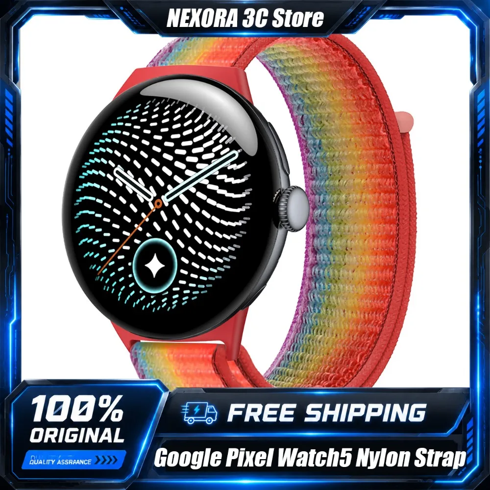 For Google Pixel Watch 5 Nylon Band Soft Skin Friendly Strap Lightweight Breathable Fashion Replacement Wristband Accessories