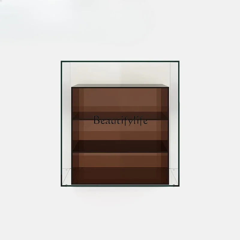 

Z.*Light luxury high-end transparent display cabinet, modern minimalist glass storage