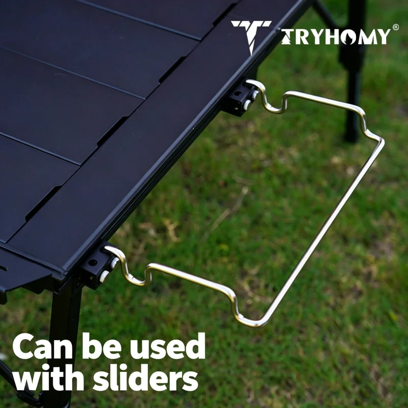 Tryhomy Stainless Steel Trash Bag Holder For Outdoor Camping IGT Table Portable Lightweight Trash Rack