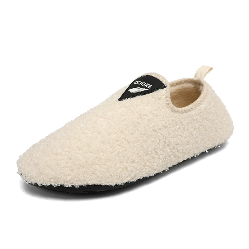 Warm Cotton Men Shoes Winter Slip on Lightweight Slippers Women Plush Bedroom Home Cotton Slippers Unisex Shoes Zapatos De Casa